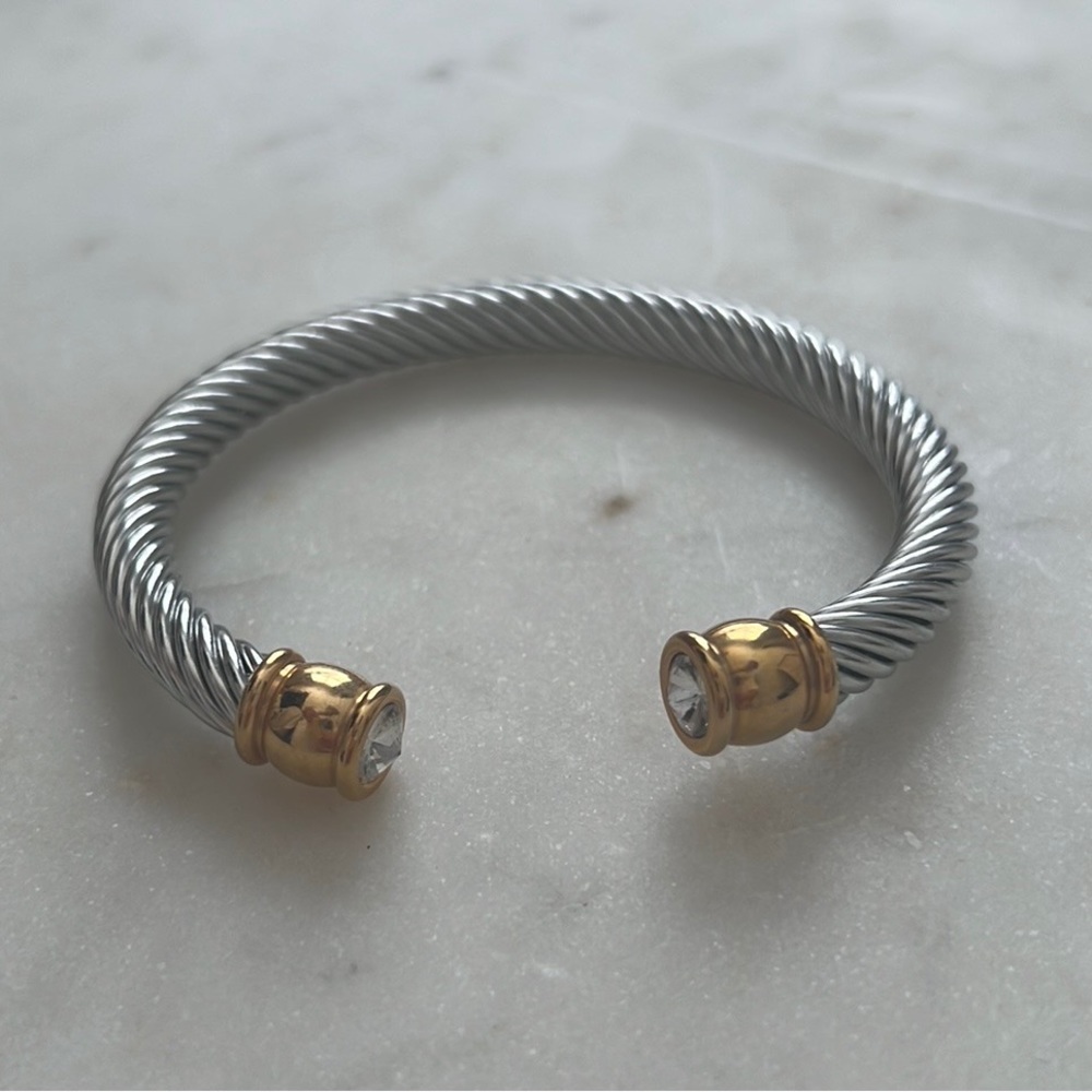 The Styled Collection Stainless Steel Twisted Cuff